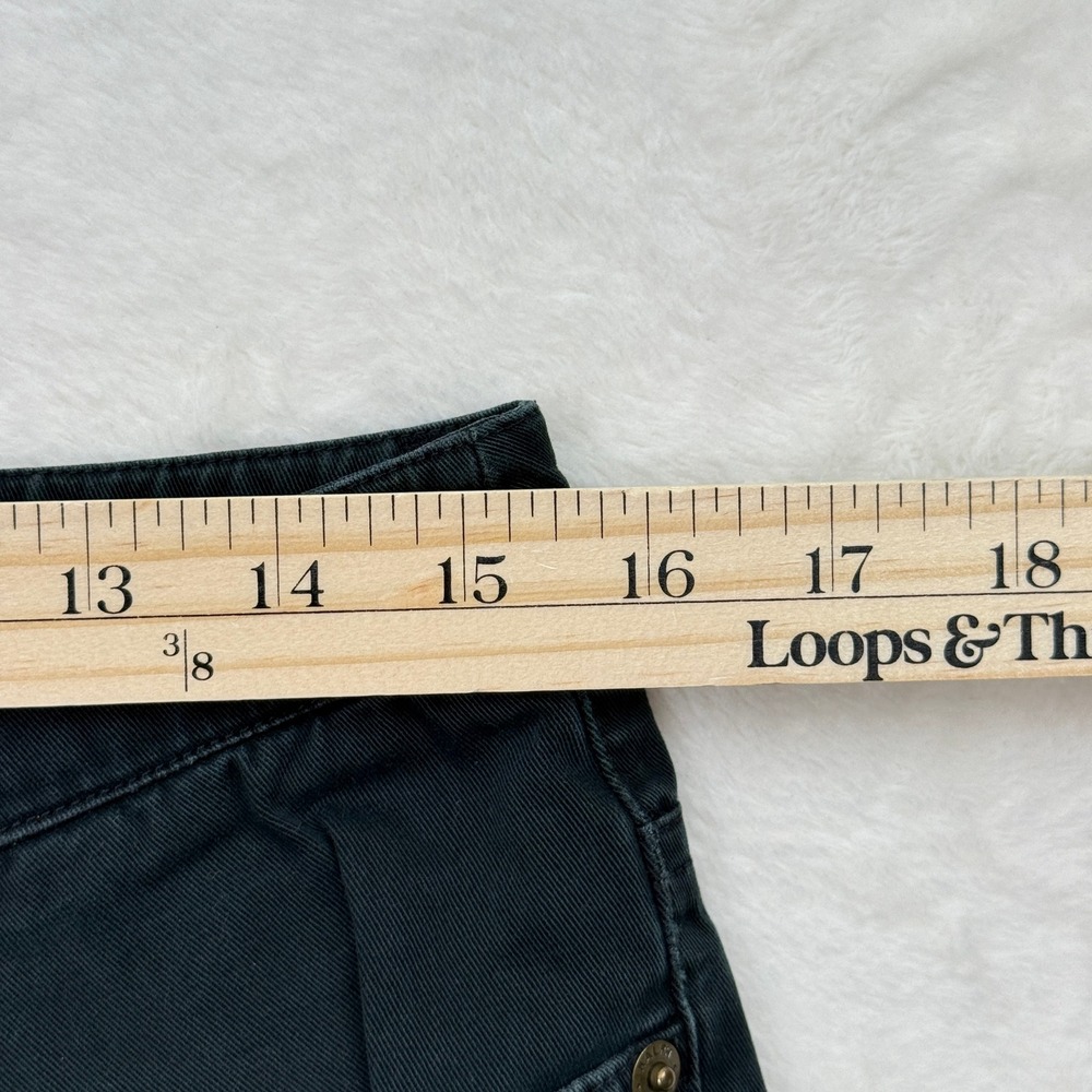 Ralph Lauren Pants Womens 6 Black Cotton Twill Flare Mid Rise 5-Pocket Trousers - Picture 5 of 12